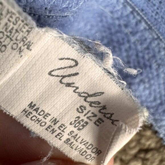 Vintage Playtex Underscore Bra Womens Satin Lingerie Soft Cup 36B Pink Blue - Picture 3 of 7